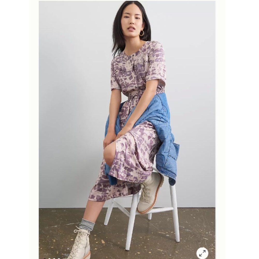 Anthro x Tiny Loreta Tie-Dye Maxi Shirtdress